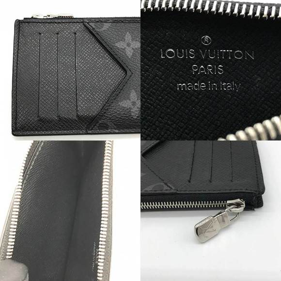 Louis Vuitton Card Holder Taigarama Monogram Eclipse Wallet/Coin Case M30271 LOU - Picture 4 of 4
